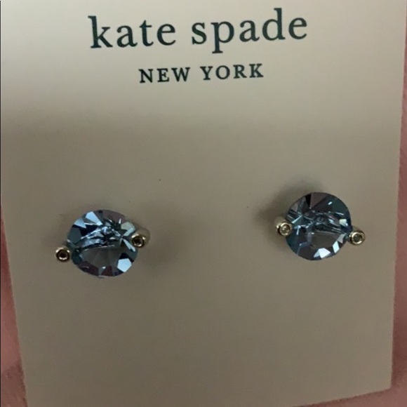 🆕Kate Spade Light Sapphire Duo Prong Studs - Picture 3 of 4